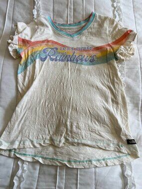 Matilda Jane Clothing Girls Size 8 EUC Chasing Rainbows Tee